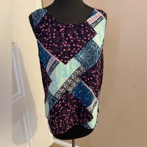 Charming Charlie Tank Top, multicolor, floral pattern, size medium